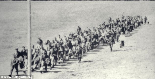 Marching: The prisoners of war were worked hard as they wondered whether they would make it out alive