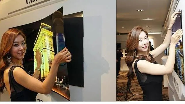 LG desvela una pantalla OLED para televisores que se puede adherir en la pared