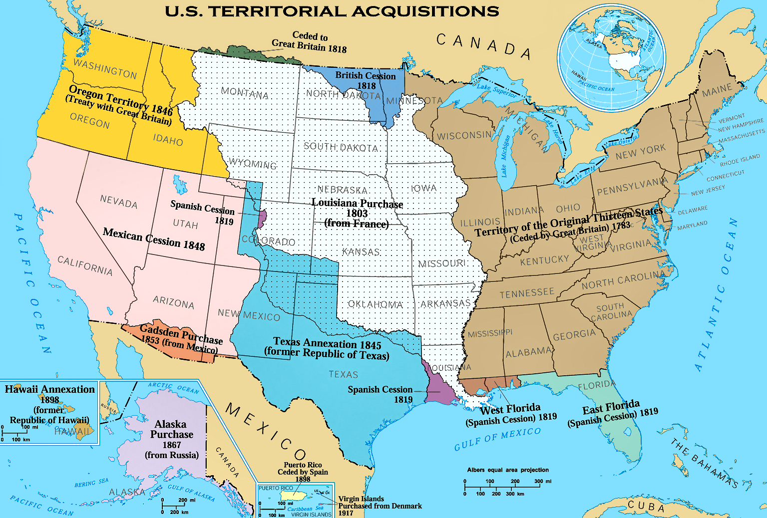 Map Of Us That Shows Treaty Of Paris 1783 Florida