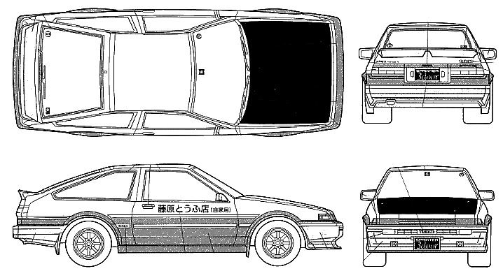 Toyota ae86 blueprint