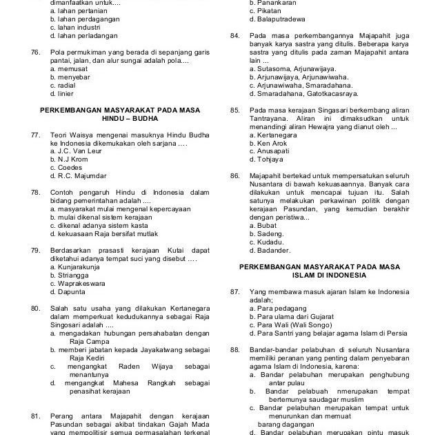 Kumpulan Latihan Soal Ips Kelas 8 Semester 1