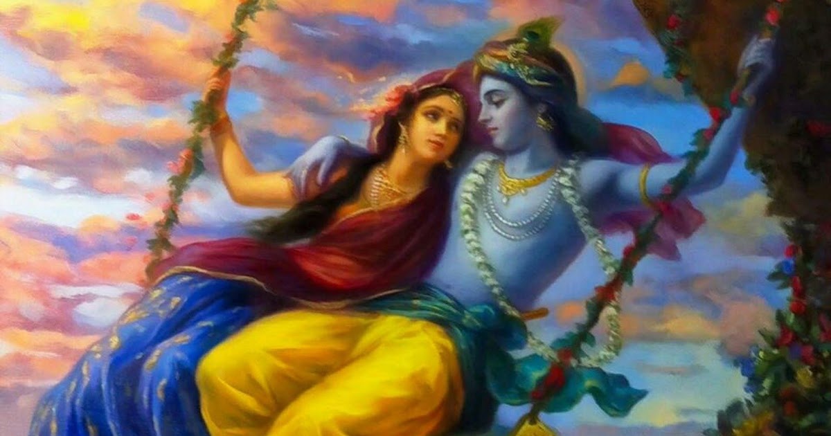 Wallpaper Art Radha Krishna Photo - halvedtapes