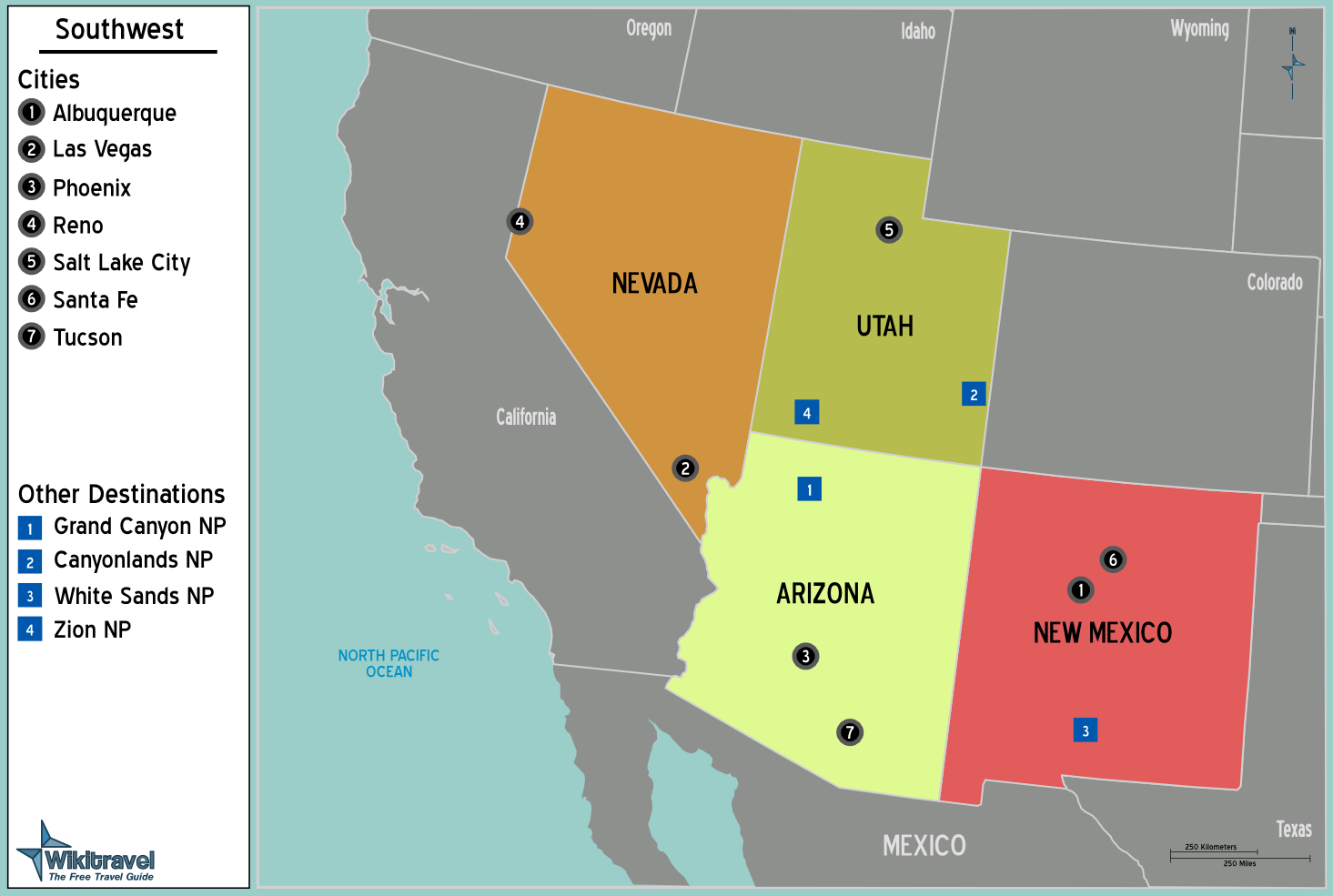 Us Southwest Region Map