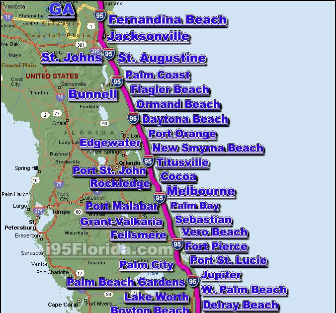 East Coast Florida Beaches Map - Share Map