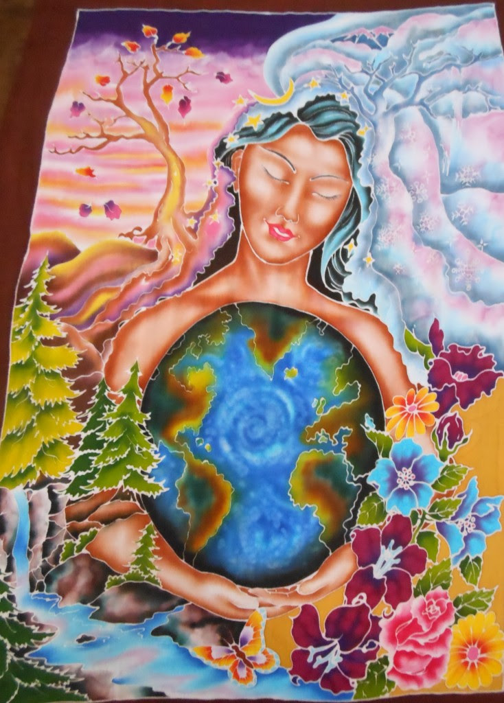 Easy Mother Earth Drawing