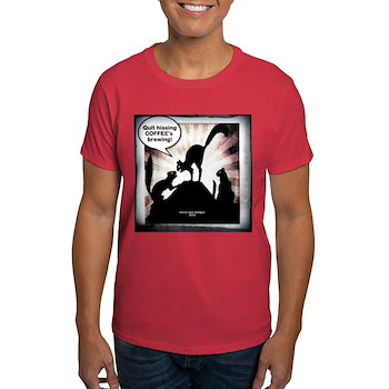 Funny Black Cats Coffee Men's Dark T-Shirt