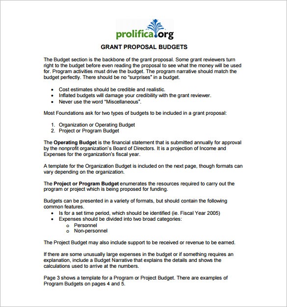 Sample Grant Budget Narrative Sample Site D