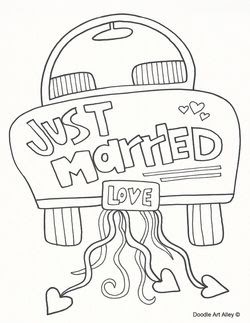 Malvorlage Just Married Auto Vorlage Zum Ausdrucken : Ausmalbilder