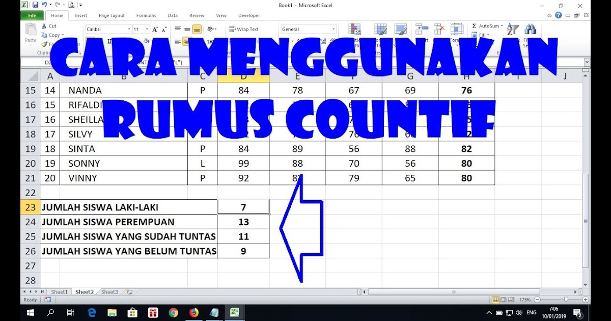 Rumus Menghitung Jumlah Kata Di Excel Hot Sex Picture