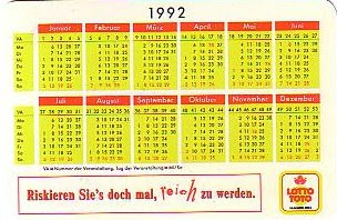 Populer 40+ Kalender 1992