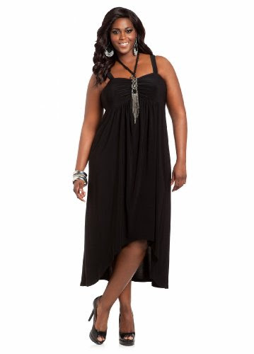 Ashley Stewart Women's Plus Size Embellished Hi-low Dress Black 16 ...