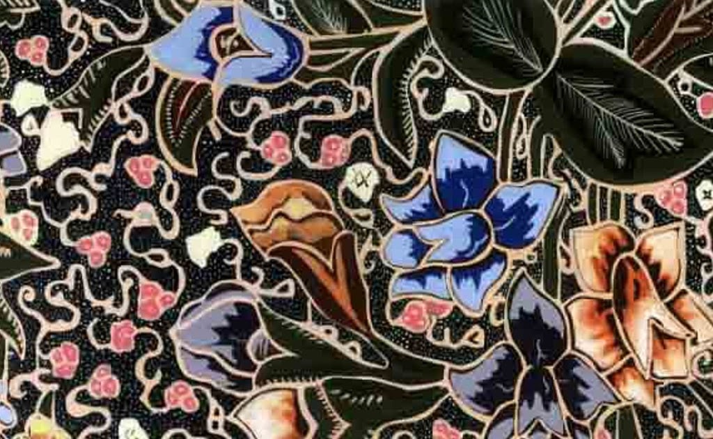 Batik Malang Motif Bunga Teratai - Contoh Motif Batik