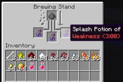 What are all the items for brewing in Minecraft?