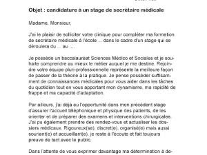 Exemples de documents: Lettre de motivation secrétaire médicale confirmée