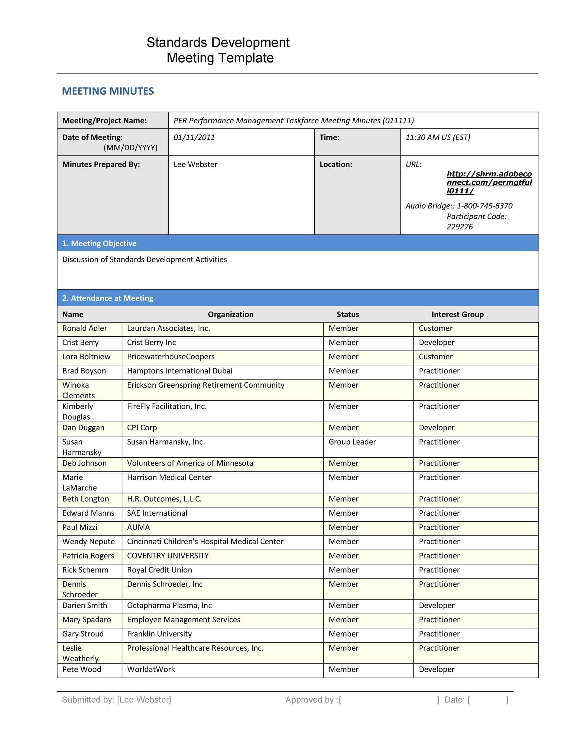 Meeting Summary Template Email PDF Template