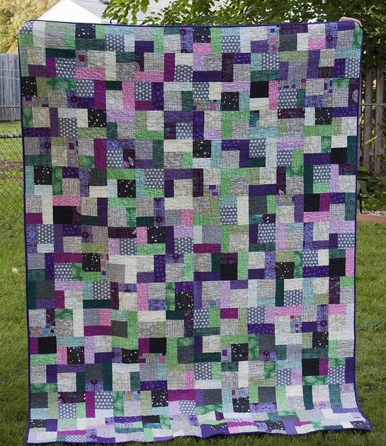 don't call me becky: Quarter Square Log Cabin Quilt