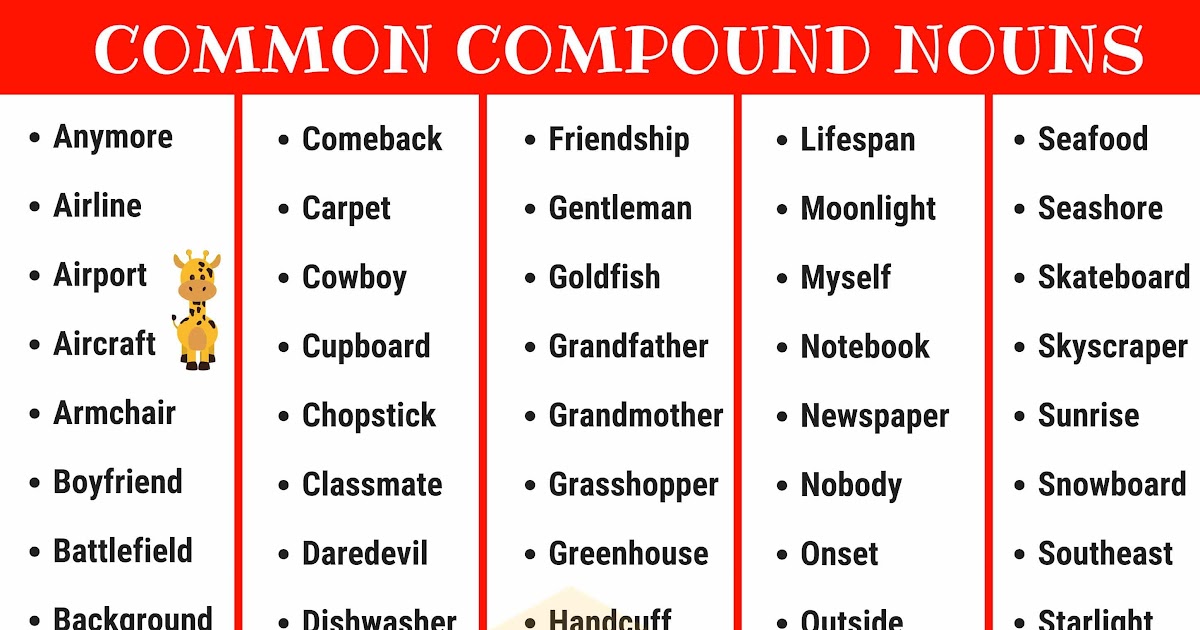 Hyphenated Compound Nouns Worksheets