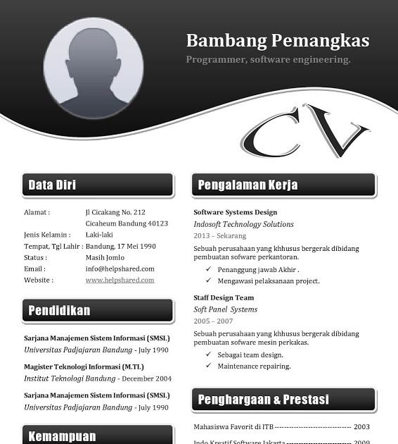 [Download 29+] Contoh Cv Menarik Untuk Mahasiswa