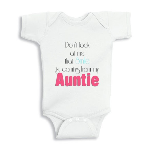 baby girl clothes with aunt sayings