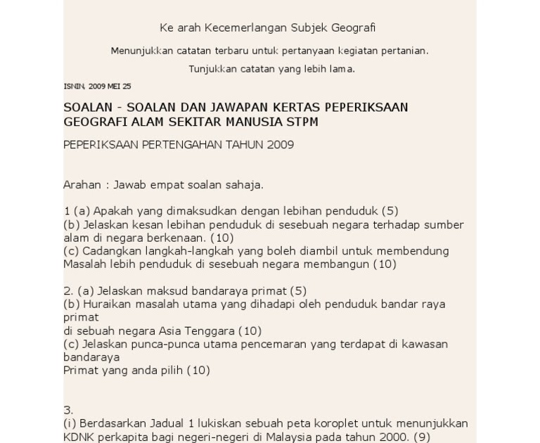 Soalan Alam Sekitar Scribd - Terengganu v