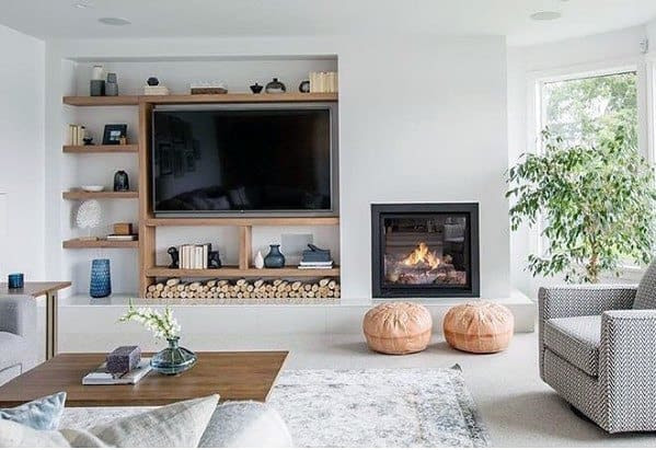 Concept 33+ Living Room Designswith Fireplace And TV