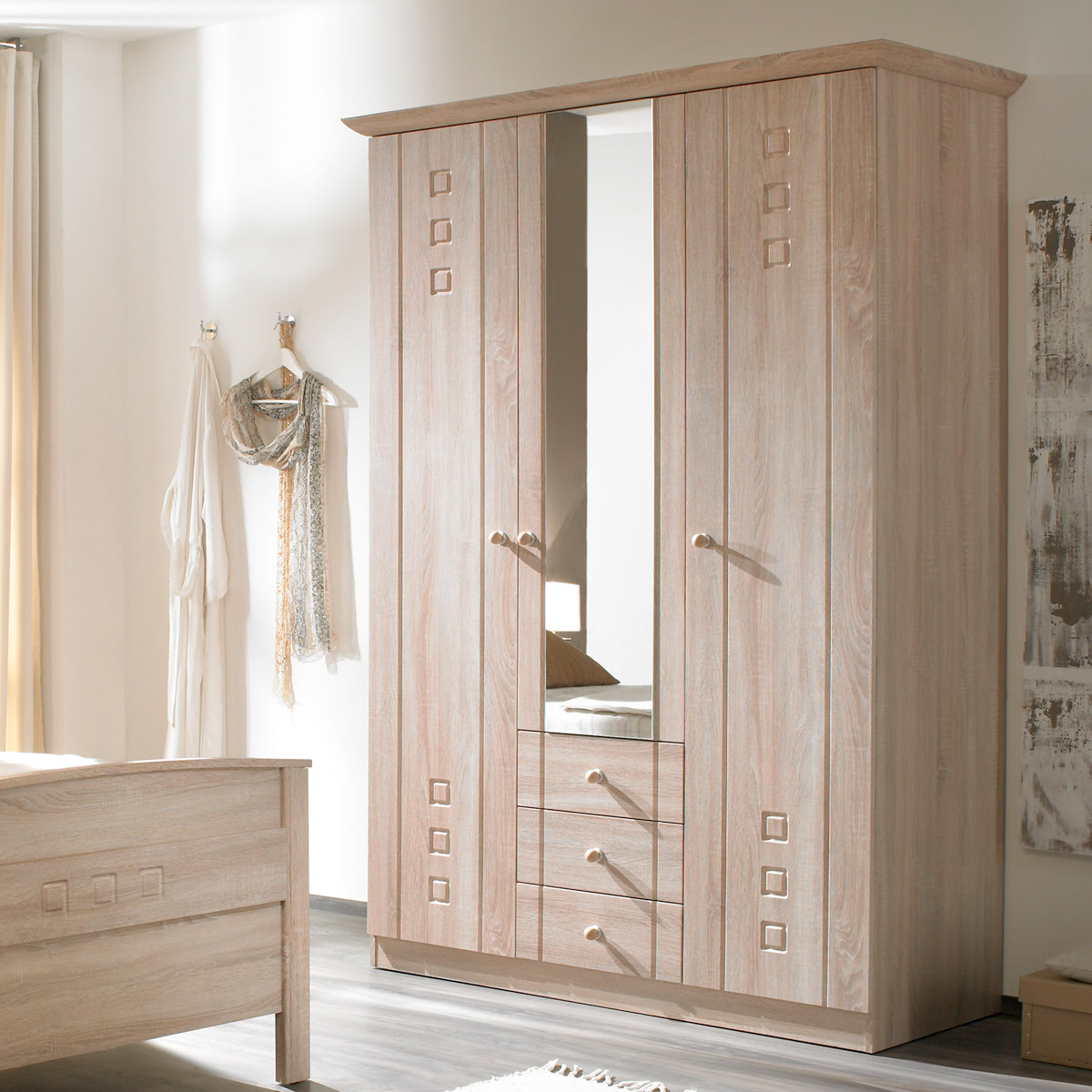 kleiderschrank sonoma eiche 3 türig