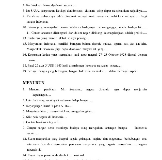 Soal Essay Pkn Kelas 8 Bab 2 Beserta Jawabannya Edu Wall