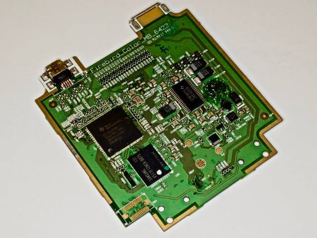 The main PCB in the Ti nSpire CX CAS Calculator