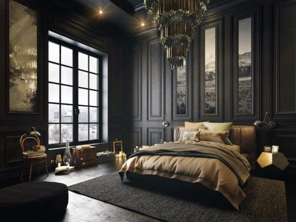 Top 50 Best Black Bedroom Design Ideas - Dark Interior Walls