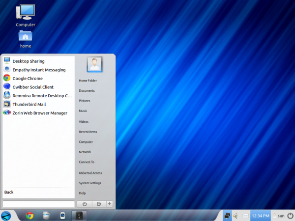 Zorin OS 6 Core Desktop Menu Apps
