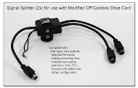 OC1039: OCC Signal Splitter (2x) with Hot Shoe, Sync Ports, and Mounting Foot