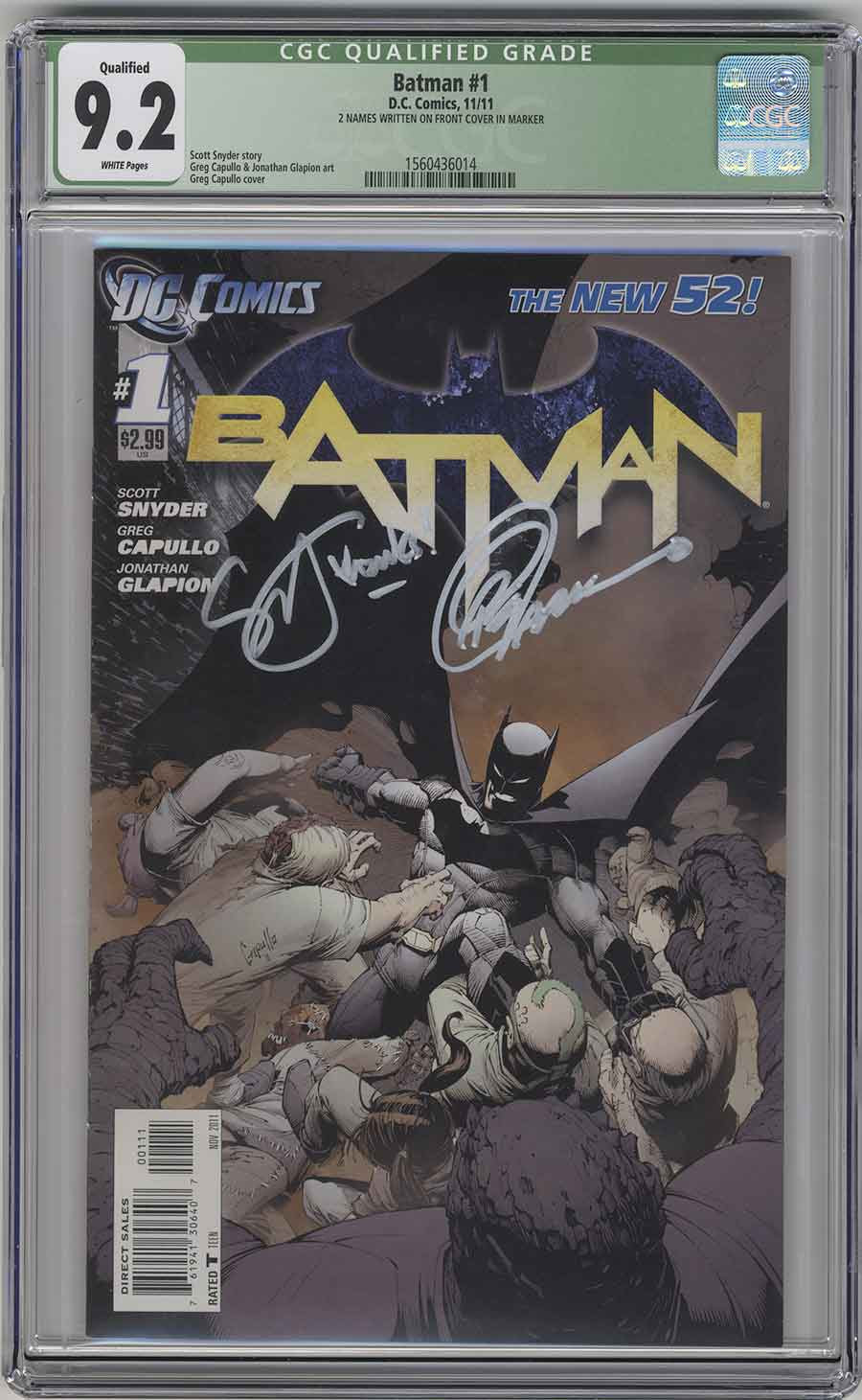 Batman 1 New 52 Signed