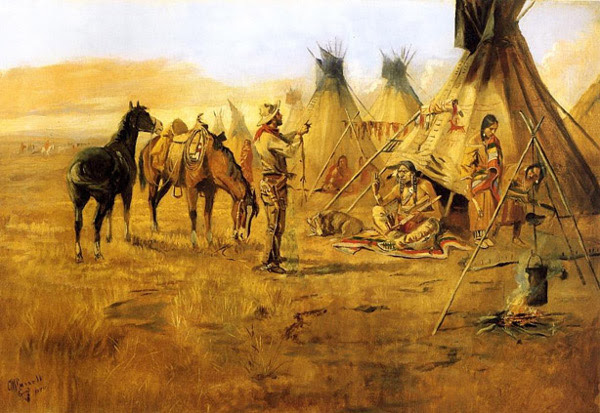 Cowboy Bargaining For An Indian Girl
