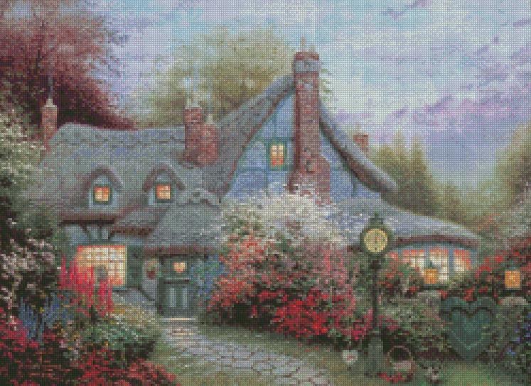 Americana Cross-Stitch: Thomas Kinkade cross-stitch patterns: Set 17