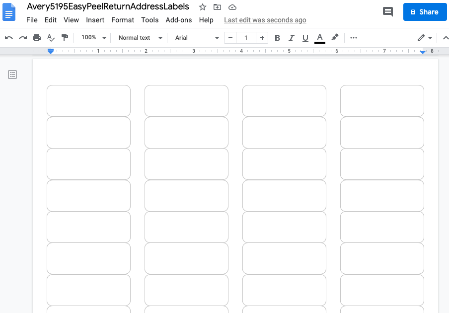 Avery Template 5160 Google Docs