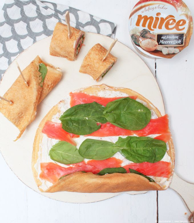Spinat Lachs Crepes