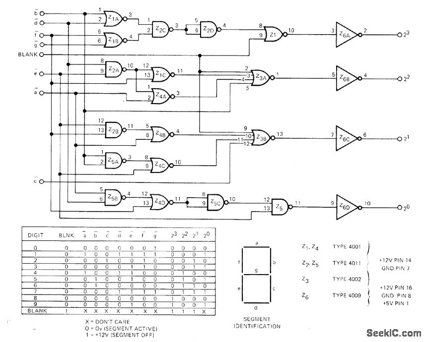 7 Segment Display Logic Diagram