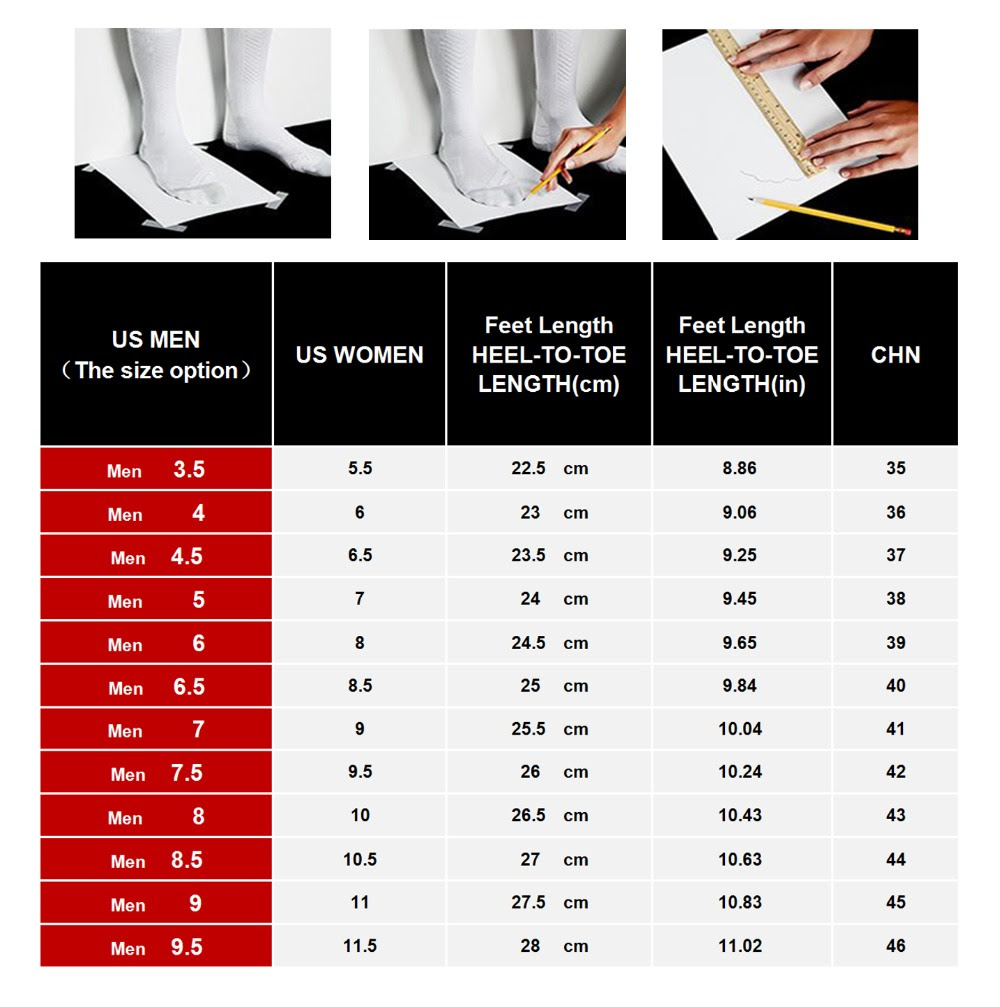 whitin shoes size chart