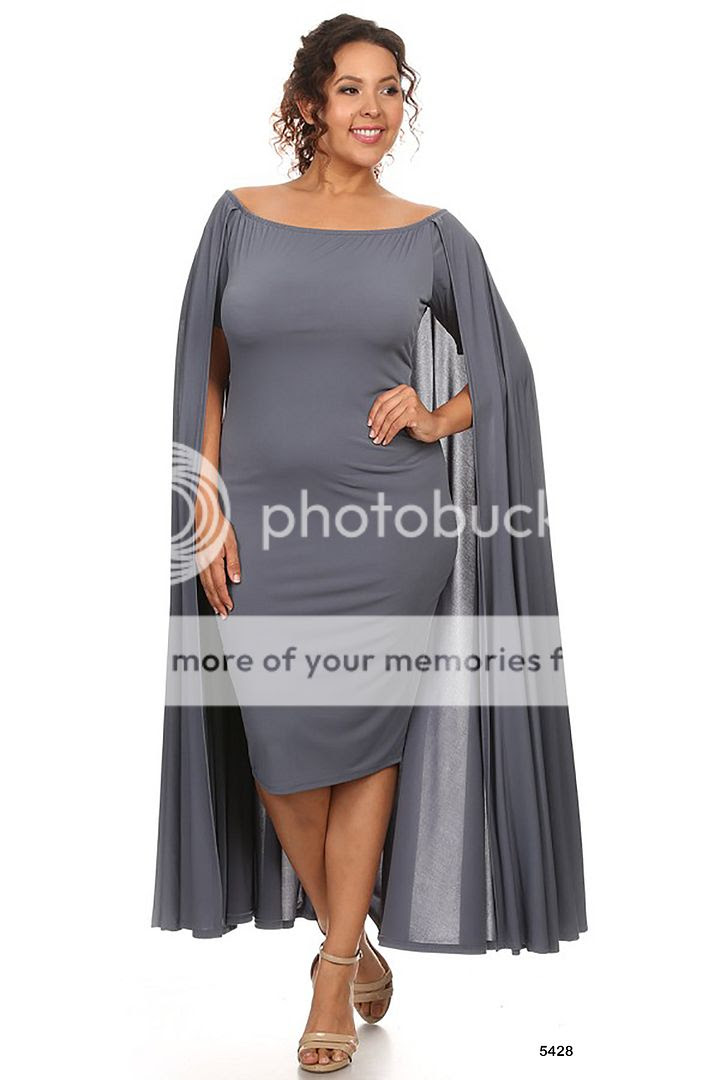 plus size gown with cape
