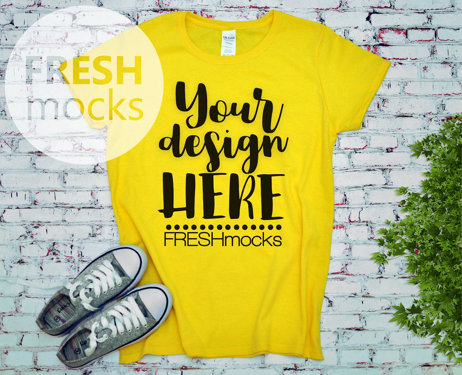 Download Free T Shirt Mockup Yellow Yellowimages - Free PSD Mockups ...
