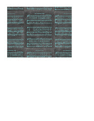 landscape A2 card size JPG Vintage GF Christmas Sheet Music chalkboard & turquoise SMALL SCALE