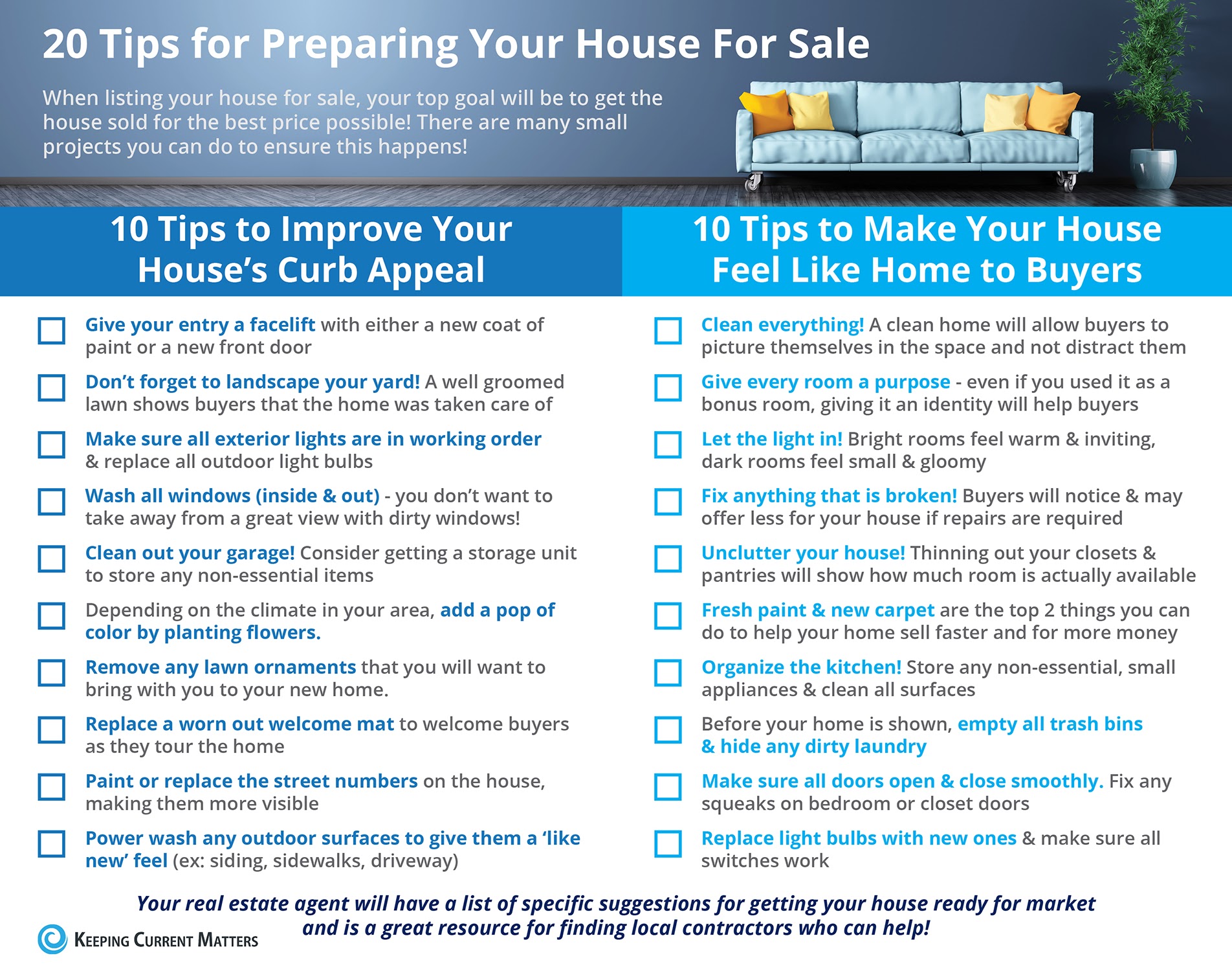 Tips for Preparing Your House for Sale This Spring [INFOGRAPHIC] | Keeping Current Matters