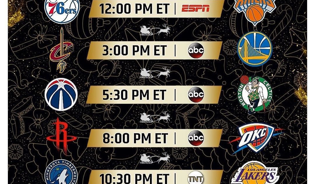 Nba Schedule For Christmas Day - NBATLS