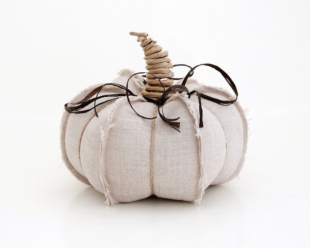 Countryside Rustic Natural Linen Pumpkin, Autumn Harvest, Fall Decor - BailiwickStudio Countryside Rustic Natural Linen Pumpkin, Autumn Harvest, Fall Decor - BailiwickStudio