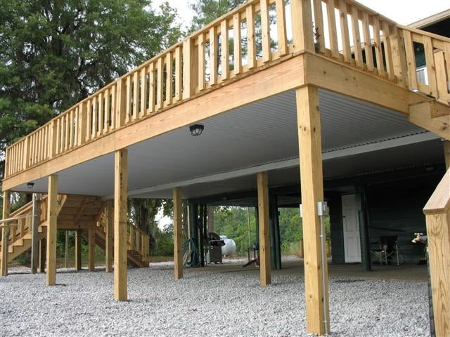 deck roof under roofing decks slope patio shed backyard space porch underside finish outdoor garage decking ceiling build building patios