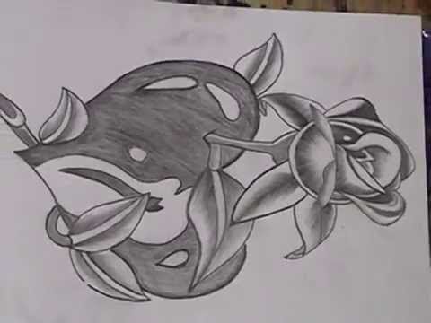 Corazones Con Rosas Para Dibujar A Lapiz
