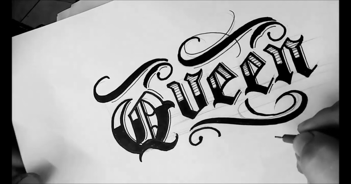 Letras Goticas Abecedario Lettering Malandro / Crea tu propio diseño de