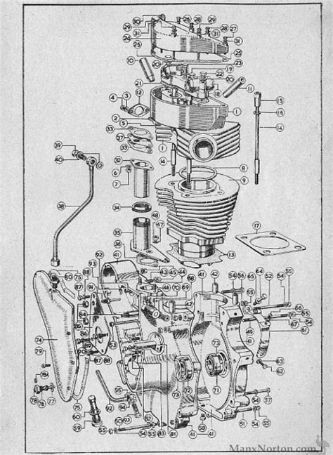 Velocette 1954 MAC Engine Parts Diagram