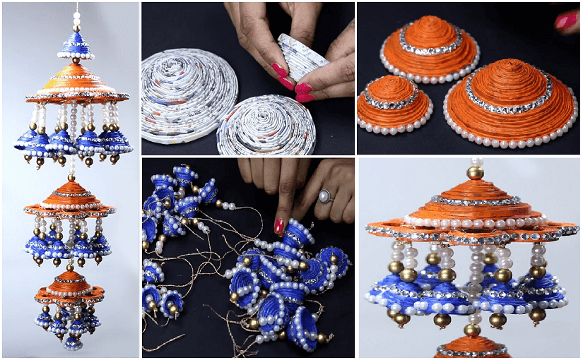 Wall Hanging Designs With Waste Material Wall Decor Diy