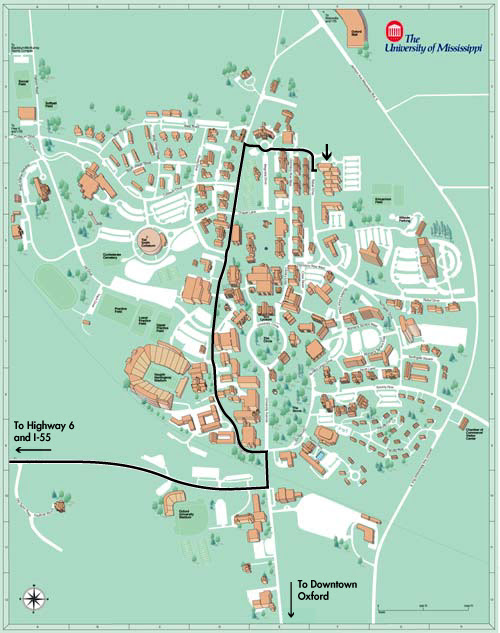 Ole Miss Parking Map